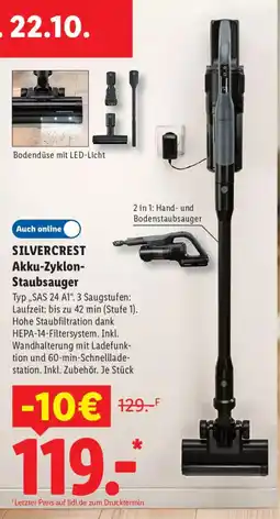 Lidl SILVERCREST Akku-Zyklon-Staubsauger Angebot