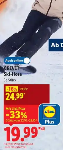 Lidl CRIVIT Ski-Hose Angebot