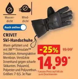 Lidl CRIVIT Ski-Handschuhe Angebot