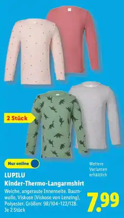 Lidl LUPILU Kinder-Thermo-Langarmshirt Angebot