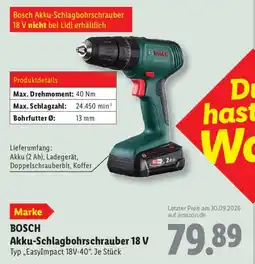 Lidl BOSCH Akku-Schlagbohrschrauber 18 V Angebot