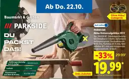 Lidl PARKSIDE Akku-Universalgebläse 20 V Angebot