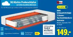 Lidl HN8 SCHLAFSYSTEME 7-Zonen-Taschenfederkernmatratze Angebot