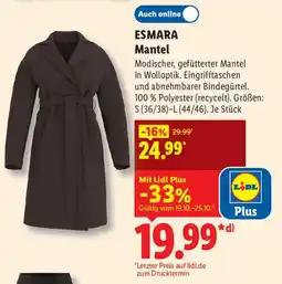 Lidl ESMARA Mantel Angebot