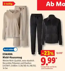 Lidl ESMARA Nicki-Hausanzug Angebot