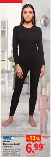 Lidl ESMARAThermounterhemd/-unterhose Angebot