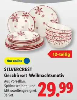 Lidl SILVERCREST Geschirrset Weihnachtsmotiv Angebot
