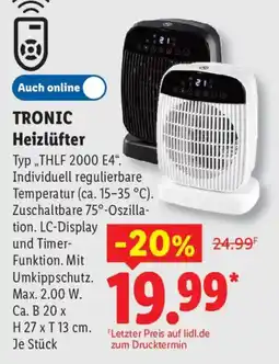 Lidl TRONIC Heizlüfter Angebot