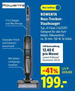 Lidl ROWENTA Nass-Trocken-Staubsauger Angebot