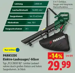 Lidl PARKSIDE Elektro-Laubsauger/-bläser Angebot
