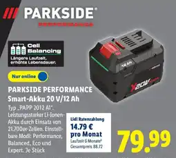 Lidl PARKSIDE PERFORMANCE Smart-Akku 20 V/12 Ah Angebot