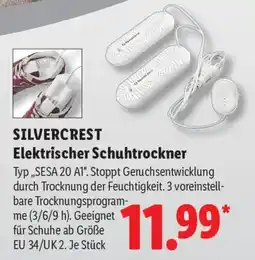 Lidl SILVERCREST Elektrischer Schuh trockner Angebot