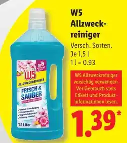 Lidl W5 Allzweckreiniger Angebot