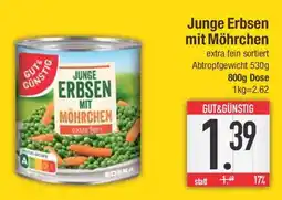 E-Center GUT & GÜNSTIG Junge Erbsen mit Möhrchen Angebot