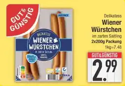 E-Center GUT & GÜNSTIG Delikatess Wiener Würstchen Angebot