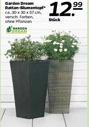 NETTO Garden Dream Rattan Blumentopf Angebot