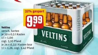 REWE Kaufpark Veltins 20x0,5L / 24x0,33L Angebot