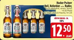 Edeka Hacker Pschorr Hell, Kellerbier oder Radler Angebot