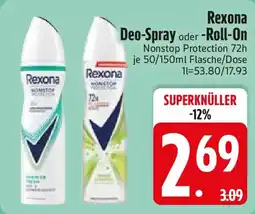 Edeka Rexona Deo-Spray oder Roll-On Angebot