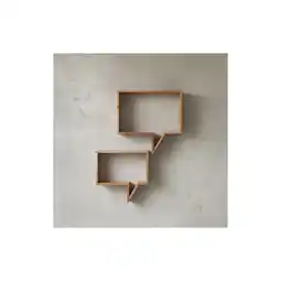 Netto Marken-Discount KADIMA DESIGN Wandregal Set NAKO Massivholz: Zeitungsablage, Sprechblasen Design, 2-teilig Angebot