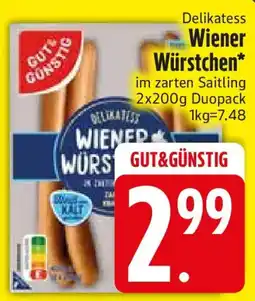 Edeka GUT& GÜNSTIG Wiener Würstchen Angebot