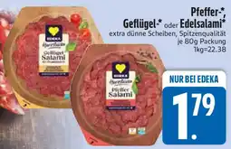 Edeka Pfeffer Geflügel oder Edelsalami Angebot