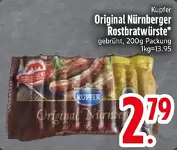 Edeka Kupfer Original Nürnberger Rostbratwürste Angebot