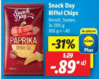 Lidl Snack Day Riffel Chips 200g Angebot