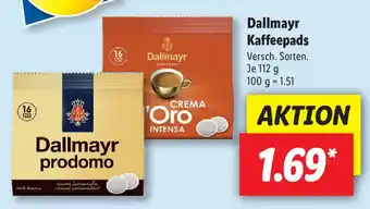 Lidl Dallmayr Kaffeepads 112g Angebot