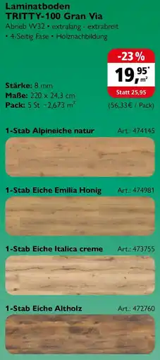 Holz Possling Laminatboden TRITTY-100 Gran Via Angebot