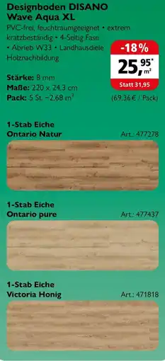 Holz Possling Designboden DISANO Wave Aqua XL Angebot