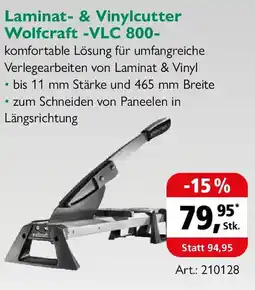 Holz Possling Laminat- & Vinylcutter Wolfcraft VLC 800 Angebot