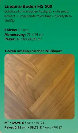 Holz Possling Lindura-Boden HS 500 Angebot