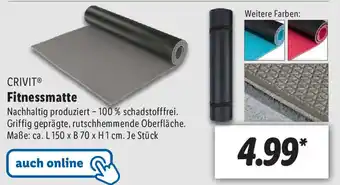 Lidl Crivit Fitnessmatte Angebot