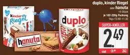 E-Center duplo, kinder Riegel oder hanuta Angebot