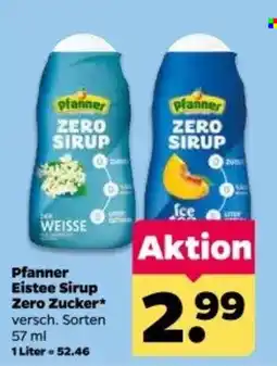 Netto Pfanner Eistee Sirup Zero Zucker* Angebot