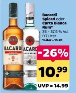 Netto Bacardi Spiced oder Carta Blanca Rum Angebot