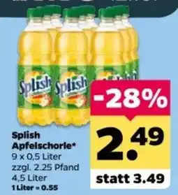 Netto Splish Apfelschorle* Angebot