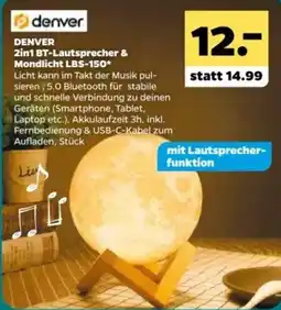 Netto DENVER 2in1 BT-Lautsprecher & Mondlicht LBS-150* Angebot