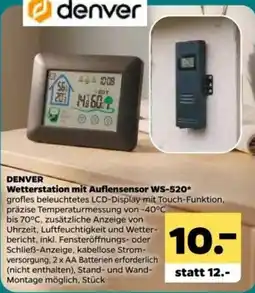 Netto DENVER Wetterstation mit Außensensor WS-520* Angebot