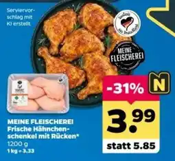 Netto MEINE FLEISCHEREI Frische Hähnchenschenkel mit Rücken* Angebot