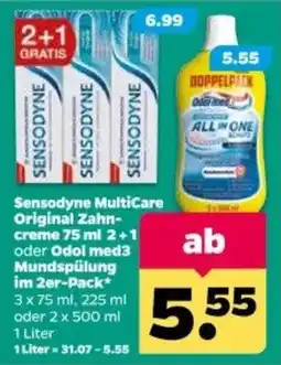 Netto Sensodyne MultiCare Original Zahncreme Angebot