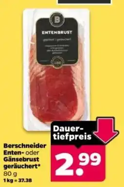 Netto Berschneider Enten- oder Gänsebrust geräuchert Angebot