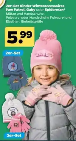 Netto 2er-Set Kinder Winteraccessoires Paw Patrol, Gaby oder Spiderman* Angebot