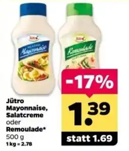 Netto Jütro Mayonnaise, Salatcreme oder Remoulade Angebot