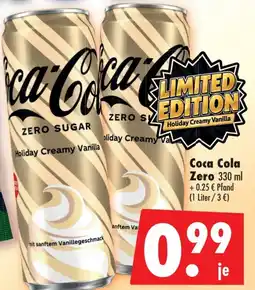 Mäc Geiz Coca Cola Zero Holiday Creamy Vanilla Angebot