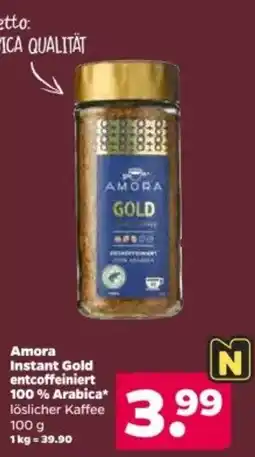 Netto Amora Instant Gold entcoffeiniert 100 % Arabica* löslicher Kaffee Angebot