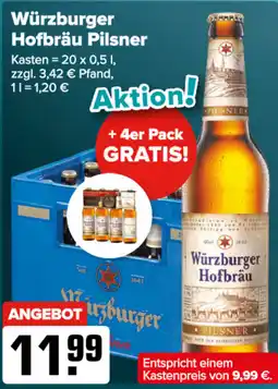 Logo Getränkemarkt Würzburger Hofbräu Pilsner Angebot