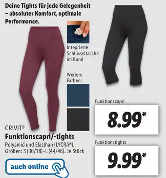 Lidl Crivit Funktionscapri/tights Angebot