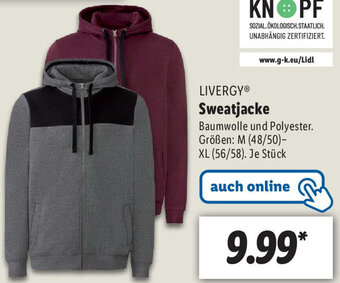 Lidl Livergy Sweatjacke Angebot